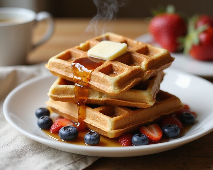 airy crisp tender buttermilk waffle technique