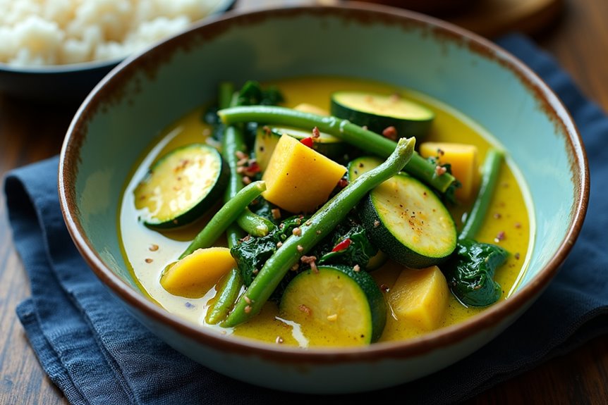 aromatic vibrant colorful flavorful thai green curry