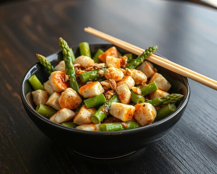 asparagus crab stir fry flavorful preparation