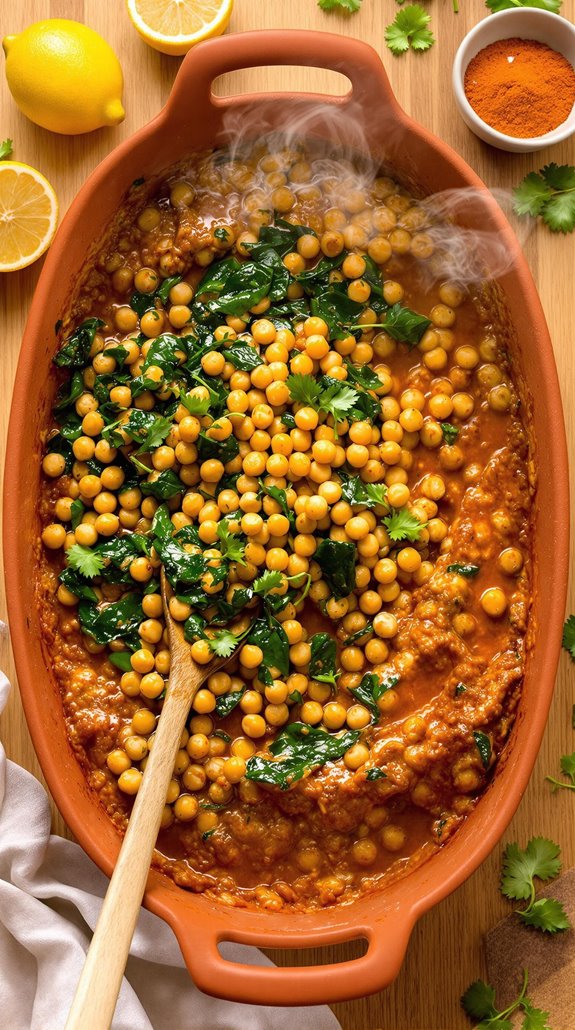 authentic indian chana masala spinach