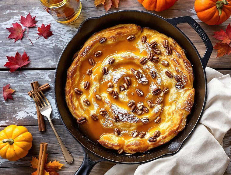 autumnal pumpkin pecan souffle pancake