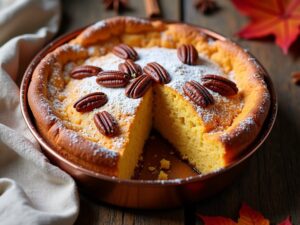 autumnal pumpkin pecan souffle pancake