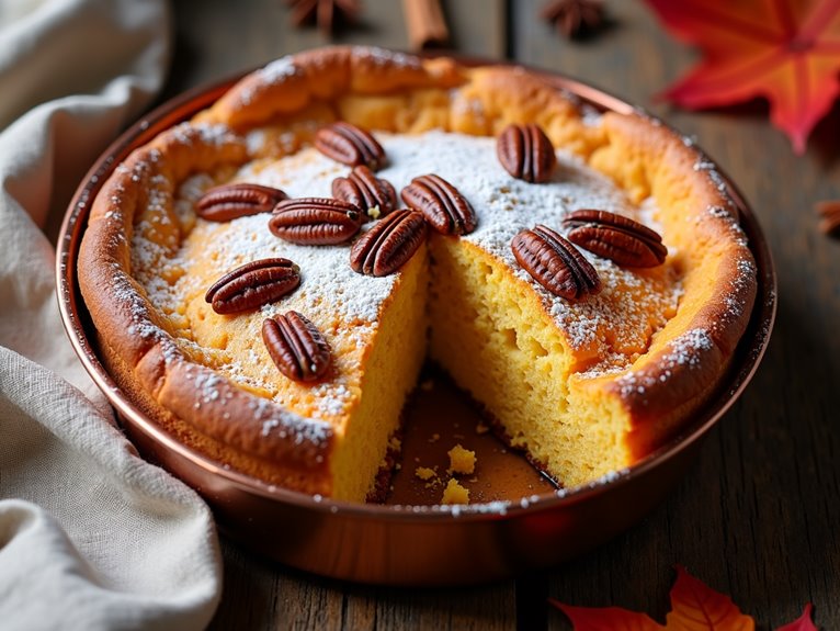autumnal pumpkin pecan souffle pancake