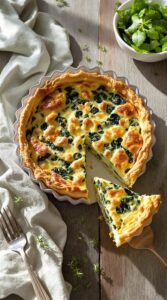 buttery comforting classic french spinach quiche