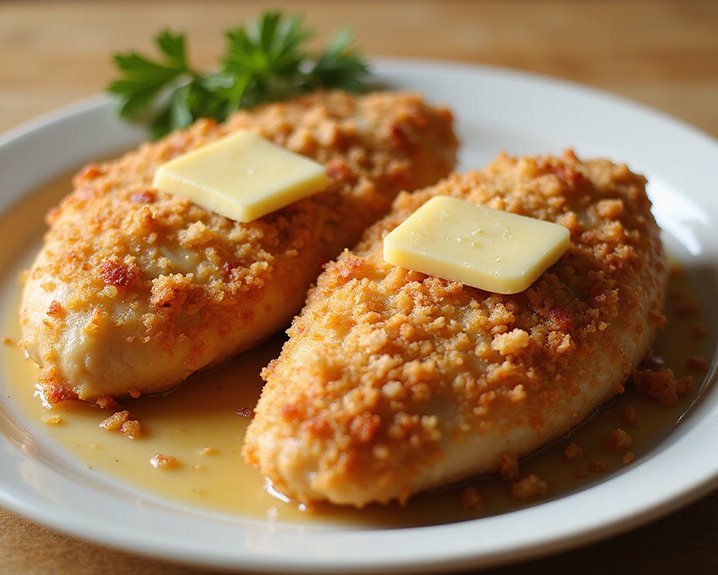 buttery crispy cheesy chicken parmesan