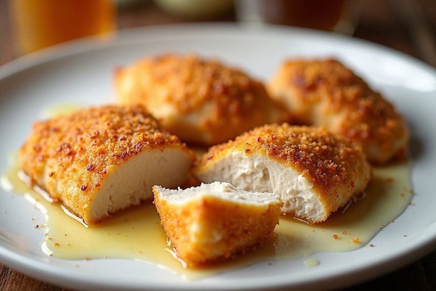 buttery crispy cheesy golden chicken parmesan