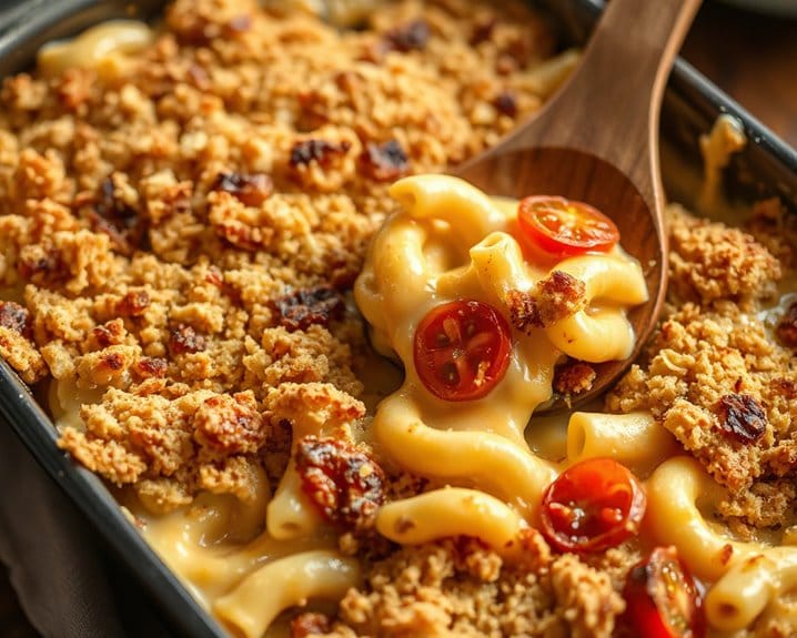 cheesy creamy tomato infused mac and cheese