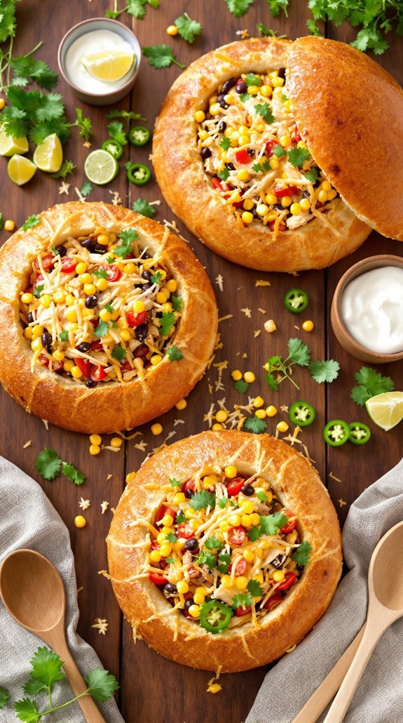 cheesy mexican inspired bready burrito