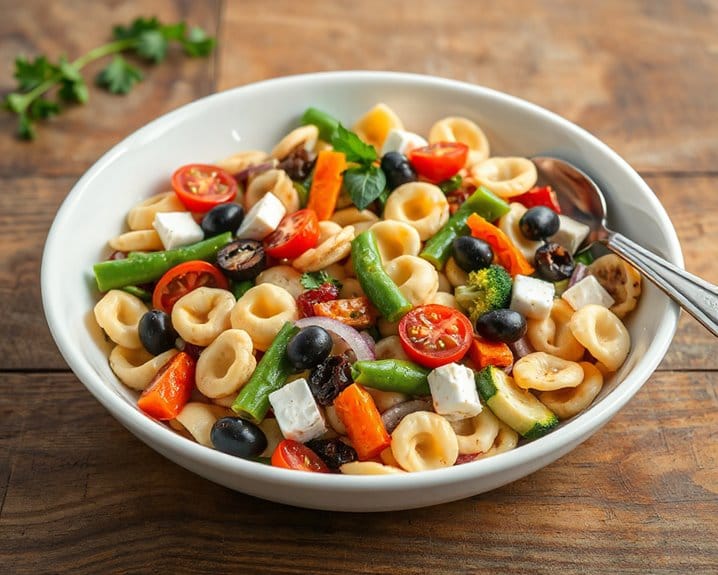 colorful vibrant italian pasta salad