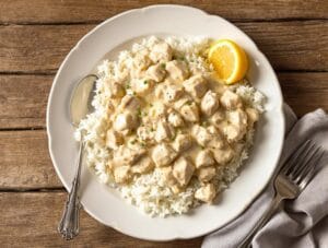 comforting creamy chicken and rice