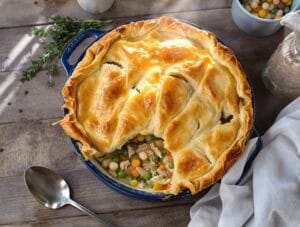 comforting homestyle chicken pot pie