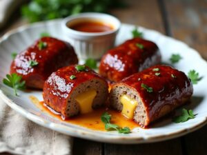 comforting low carb cheesy mini meatloaf