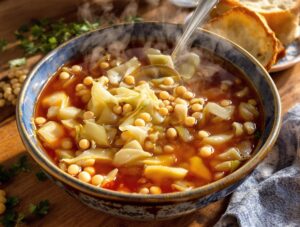 cozy budget friendly cabbage soup