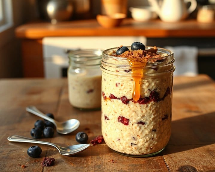 cozy overnight oats with cranberries