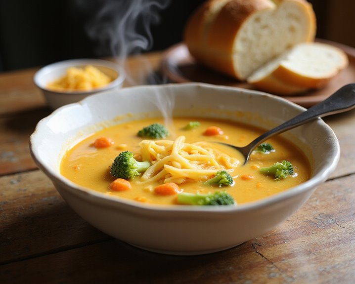 creamy cheesy comforting broccoli soup recipe