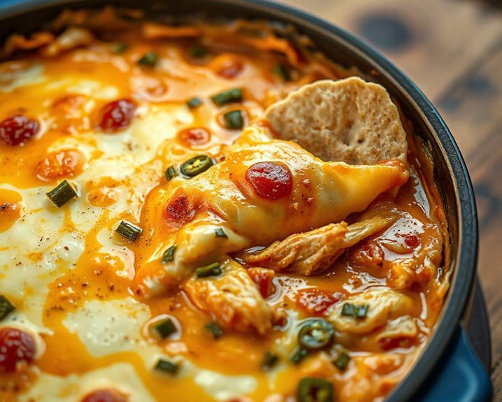 creamy cheesy spicy enchilada inspired dip