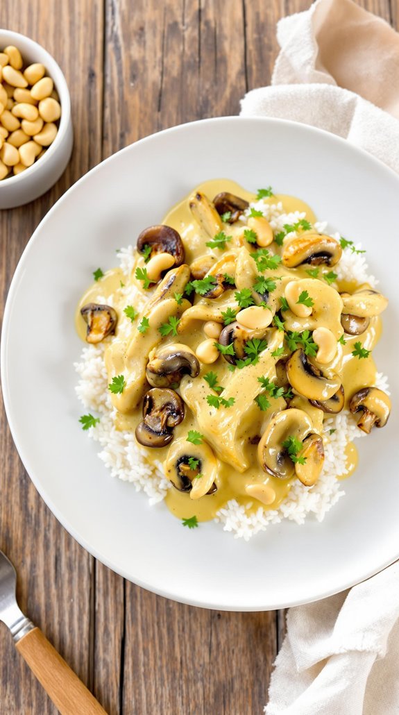 creamy curry spiced cashew chicken
