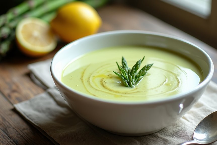 creamy healthy aromatic asparagus soup