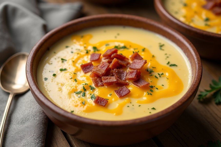 creamy loaded comforting potato soup