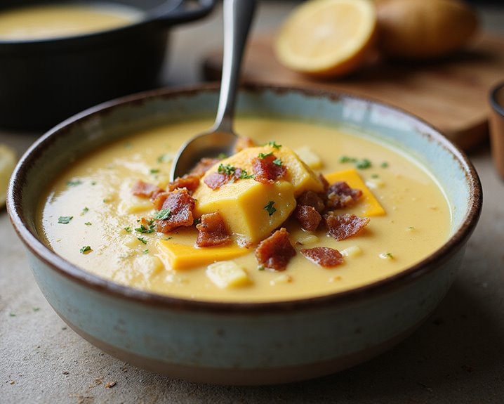 creamy loaded simple comforting potato soup
