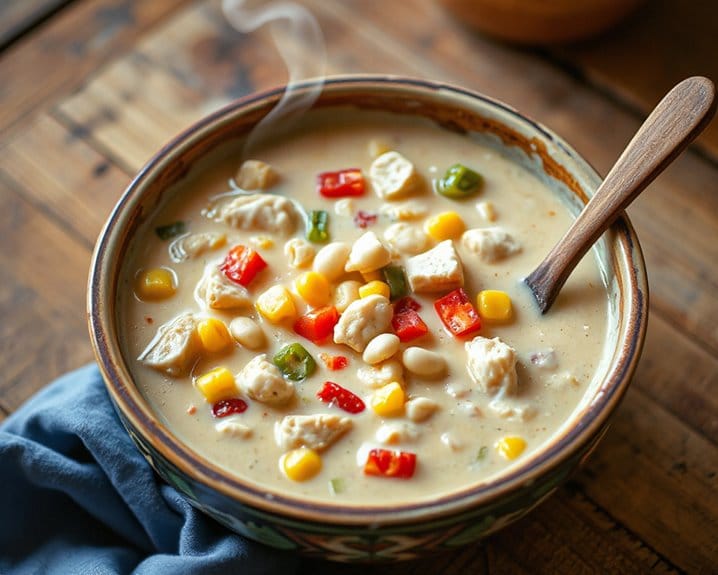 creamy southwestern white chicken chili