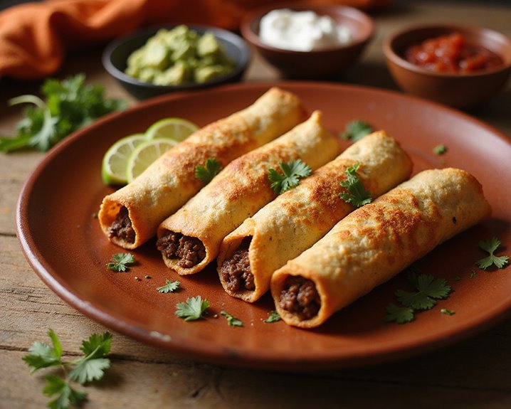 crispy savory mexican inspired taquitos