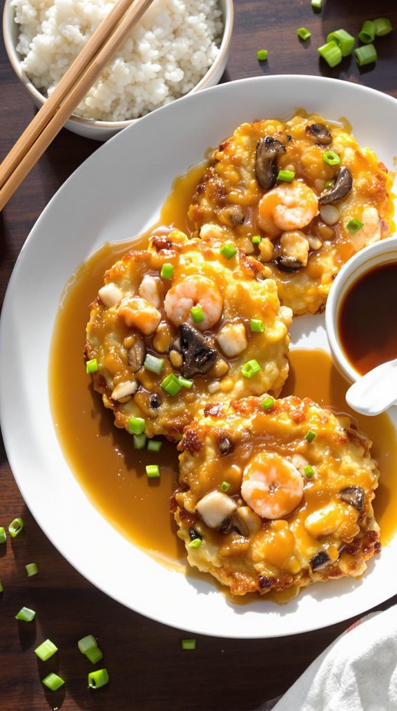 crispy shrimp egg foo young