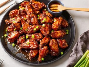 deliciously sweet and sticky wings
