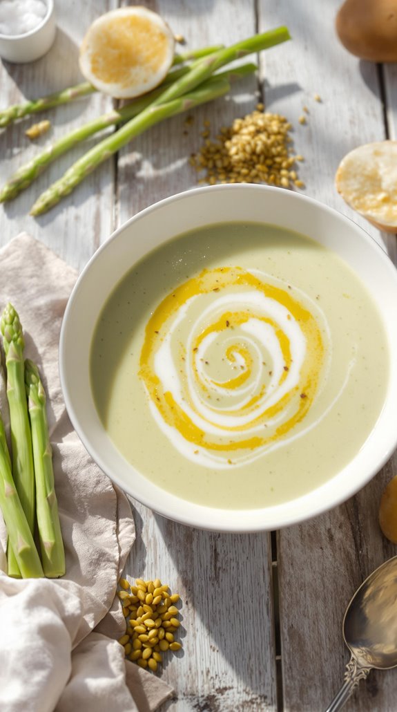 delightfully creamy asparagus infused soup