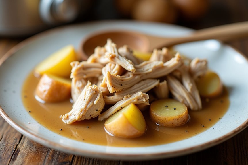 effortless slow cooked chicken and gravy