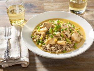 elegant comforting wine poached chicken la king