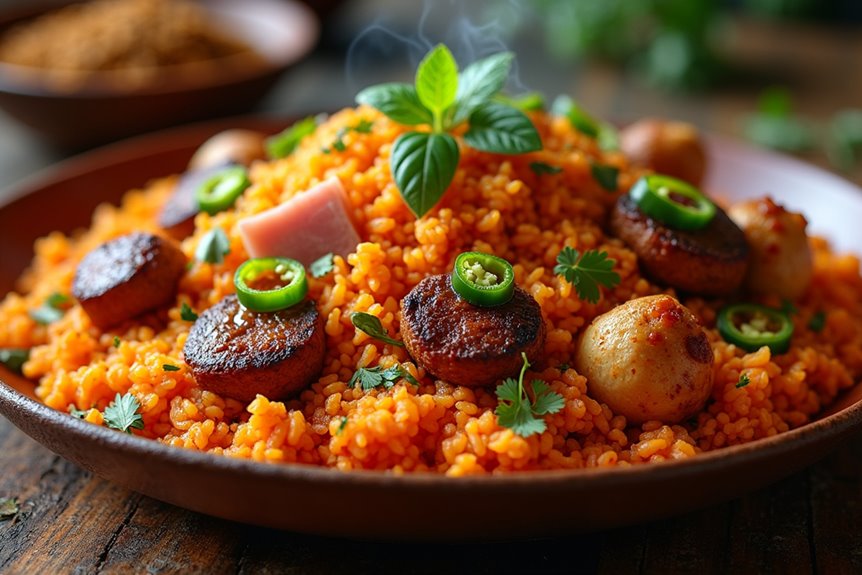 flavor packed triple meat smoky jollof rice feast