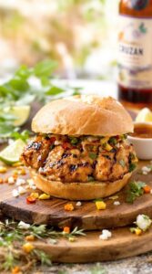 flavorful caribbean rum infused chicken sandwich