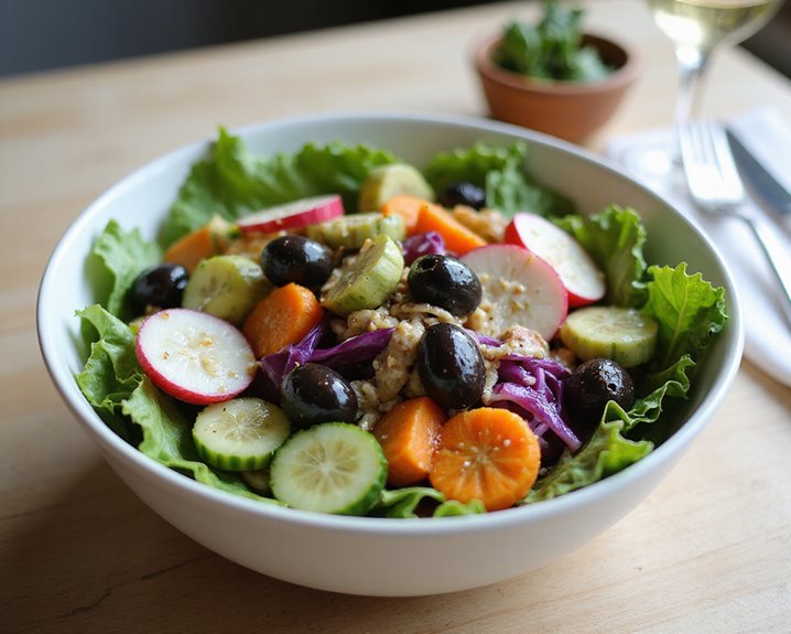 fresh colorful mediterranean salad