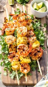 grilled shrimp pineapple skewers recipe