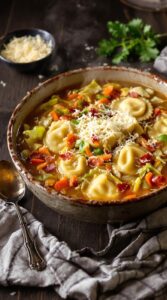 hearty bacon infused cabbage soup