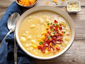 hearty creamy comforting potato soup
