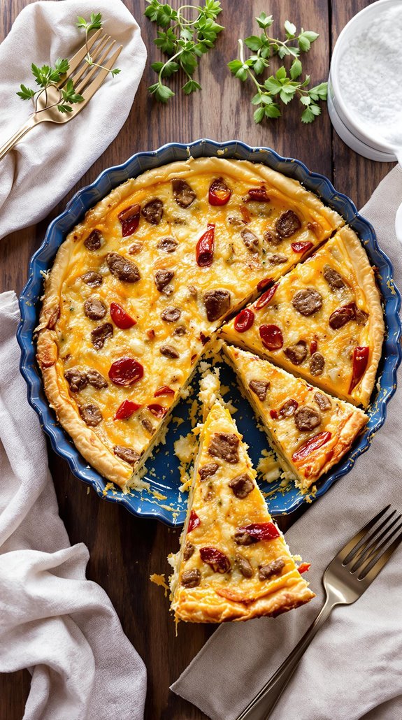 hearty farmhouse sausage egg quiche