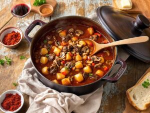 hearty paprika infused hungarian beef stew