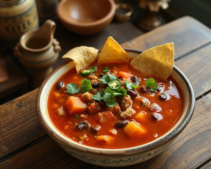 hearty vegan mexican inspired taco soup