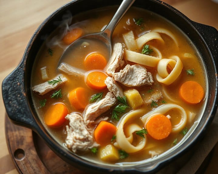 homemade chicken soup comforting and hearty
