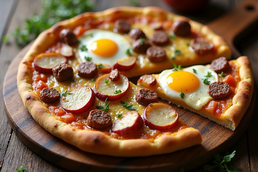 homemade ranch breakfast pizza deliciousness