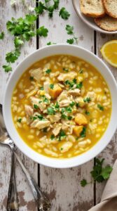 homestyle chicken rice soup recipe