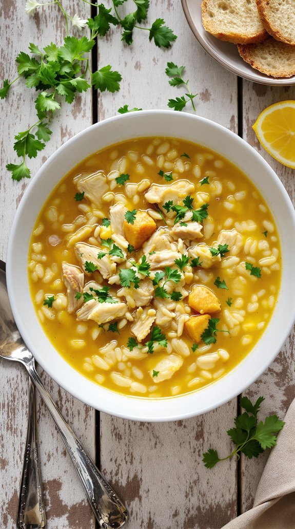 homestyle chicken rice soup recipe