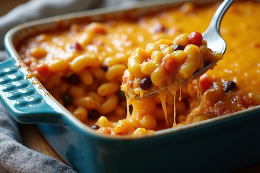 homestyle chili mac and cheese casserole