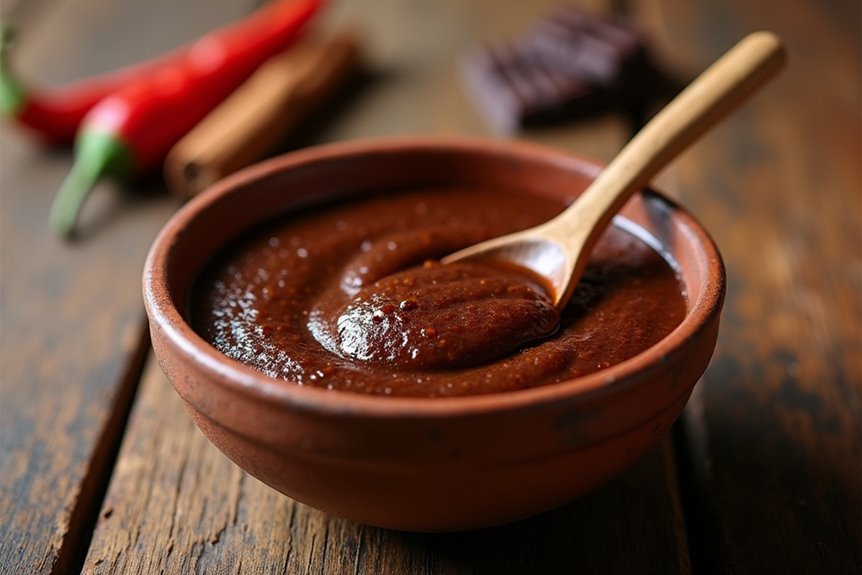 layered aromatic chocolatey mexican mole sauce