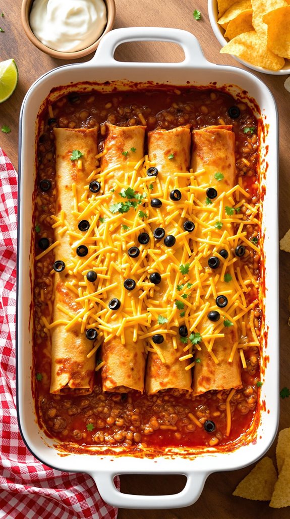 layered southwestern enchilada casserole recipe