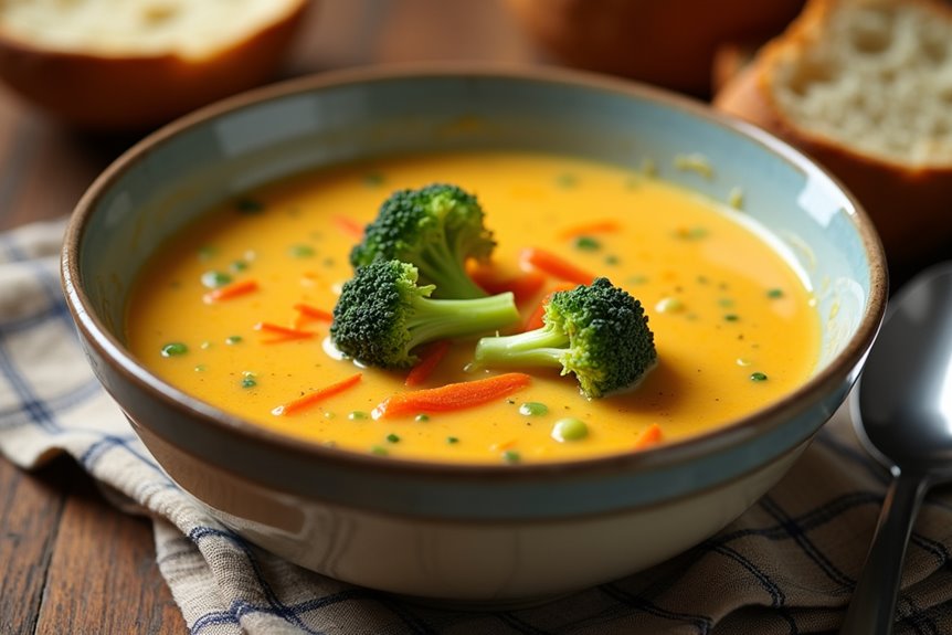 layers of flavorful creamy broccoli cheese