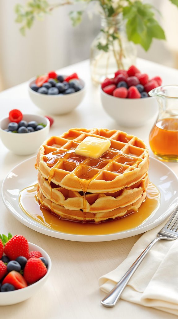 light and fluffy buttermilk waffles
