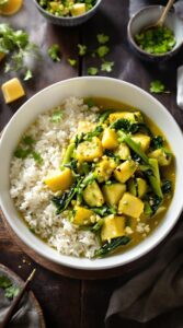 meatless aromatic thai style green curry